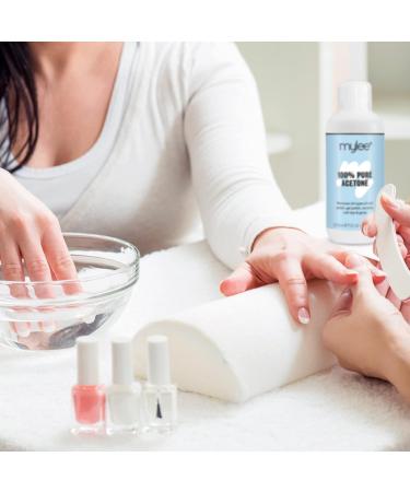 Mylee 100% Pure Acetone Gel Nail Polish Remover for UV/LED Gel Soak Off Removes All Types of Nail Polish Gel Polish Acrylic Gels Nail Tip & Glue (4x 300ml) 300 ml (Pack of 4) - Buy Online on GoSupps.com