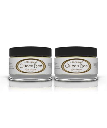 Queen Bee (2 Jars - 1 Ounce Each) All-Natural Organic Under Eye Cream - Remove Dark Circles and Wrinkles Naturally