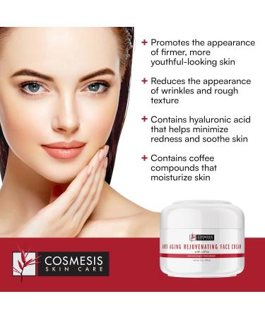 Rejuvenating Anti-Aging Face Cream with Coffee Compounds - Reduces Wrinkles & Redness | 2oz by Cosmesis - International Shipping Available - Buy Online on GoSupps.com