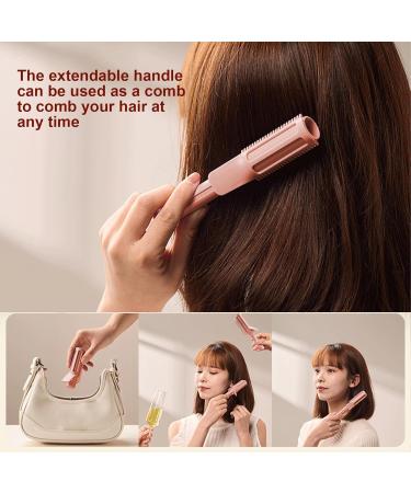 Hair Root Retractable Hair Volumizing Styling Tool 2-in-1 Curling Comb Curlers on Top of Head Retractable Curling Comb Grip Hair Root Volume Hair Styling Tools for Home Travel Pink - Buy Online on GoSupps.com