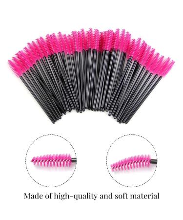 200Pcs Disposable Eyelash Wands Mascara Brushes - Rose Red Makeup Applicator - Buy Online on GoSupps.com