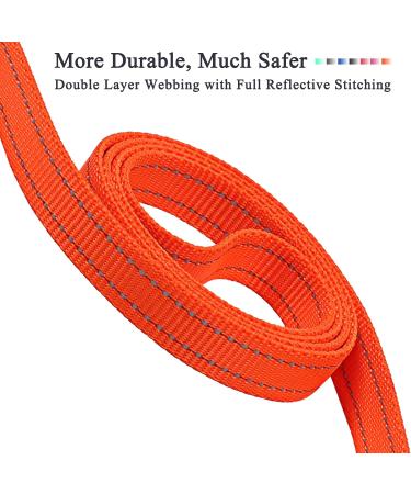 Vivaglory Traffic Handle Dog Leash - Reflective Padded Strong Metal Hook - 1.2m Orange Training Line for Dogs - Buy Online on GoSupps.com