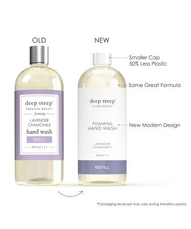 Deep Steep Foaming Hand Wash Lavender Chamomile Refill 33oz Gentle Cleanser with Aloe Argan Oil Shea Butter & Hyaluronic Acid Vegan Clean Beauty Soft & Hydrated Hands Lavender 33 Fl Oz (Pack of 1) - Buy Online on GoSupps.com