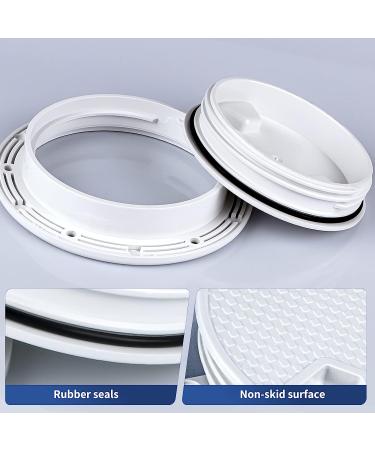4/6/8 inch White Deck Plate Hatch with Detachable Cover - Non-Slip Inspection Hatch - Buy Online on GoSupps.com