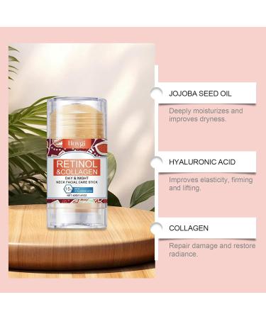 Retinol & Collagen Neck Care Stick | Anti-Aging Firming Cream for Neck & D collet - Tighten & Hydrate Skin Day & Night - Buy Online on GoSupps.com
