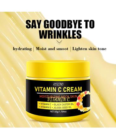 Vitamin C Moisturizer for Face and Neck Anti-Aging Firming Cream Skin Hydration Firming Cream for D collet and Double Chin Reduce Double Chin  - Buy Online on GoSupps.com