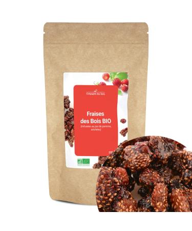 Organic wild strawberries (infused with apple juice, dried) - 200g