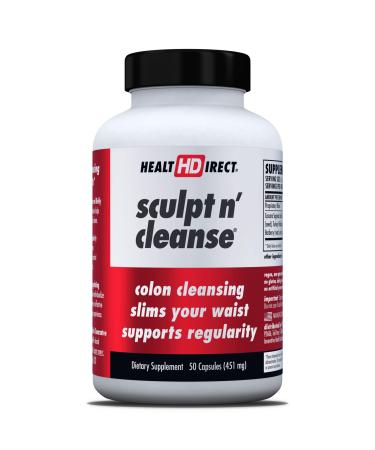 HEALTH DIRECT Sculpt n' Cleanse 50ct: Colon Cleanse  Detox  Weight Loss & Increased Energy Supplement | Vegan | Non GMO 50 Count (Pack of 1)