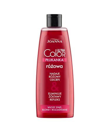 Joanna Ultra Color Pink Rinse for Blonde & Light Hair - Pastel Pink - 150ml - Temporary Shine & Tinge Removal - Buy Online on GoSupps.com