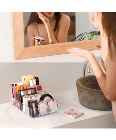 Clear Plastic Makeup Organizer for Vanity 7 Section Divided Storage for Drawer & Bathroom - Buy Online on GoSupps.com