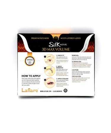 Shop Laflare 3D Silk Mink Max Volume 25mm Extra Long Faux Mink Eyelashes - Cat Eyes Wispy & Fluffy Dramatic Lashes - Buy Online on GoSupps.com