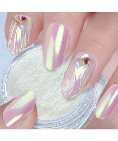 Mermaid chrome powder nails - unicorn iris nail powder glitter powder for nail chrome nail powder aurora mermaid shimmer pink pigment powder for nails chameleon effect nail powder - Buy Online on GoSupps.com