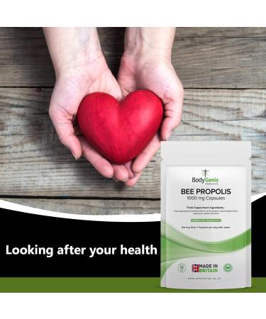 Bodygenix BEE Propolis 1000mg 60 Capsules - Natural Antibiotic for Fighting Infections - 60 Count - Buy Online on GoSupps.com
