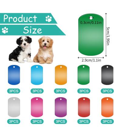 30 Blank Stainless Steel Dog Pendants for DIY Crafts - Rectangle Dog Day Necklace Metal Tags - Buy Online on GoSupps.com