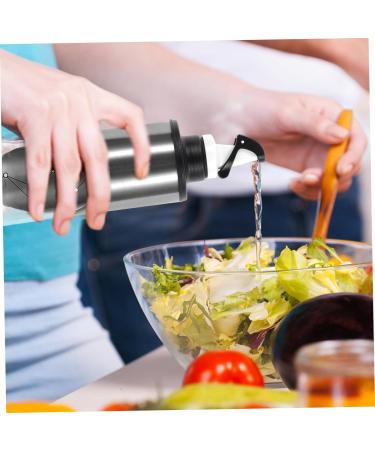 Zerodeko Olive Oil Bottle Dispenser Glass Oil Bottle 4pcs Condiment Bottles Glass Seal Vinegar Condiment Dispenser Oil Dispenser Bottle 27.5X7CMx4pcs Silverx4pcs - Buy Online on GoSupps.com