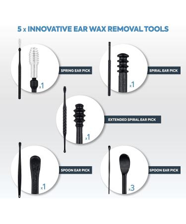 8-Piece Ear Wax Removal Kit with Plizer, Brush, and Storage Box - Ear Pick and Cleansing Tool Set for Home Use - Buy Online on GoSupps.com