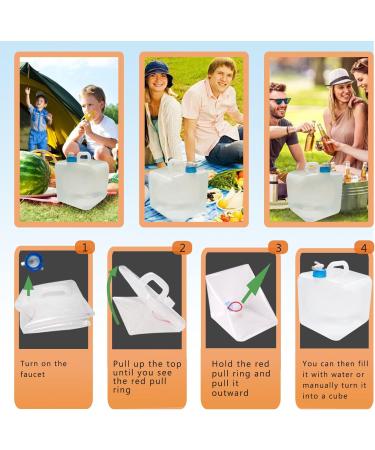 Collapsible Water Container with Spigot - BPA-Free Camping Storage Jug - Foldable Portable Canteen for Outdoors - 2.6 Gallon Capacity - Buy Online on GoSupps.com