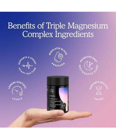 MitoQ Triple Magnesium Complex | Magnesium Glycinate, Taurinate, Oxide with GABA for Heart Health, Stress Management, & Deeper Sleep | High Absorption | 90 Capsules - Buy Online on GoSupps.com