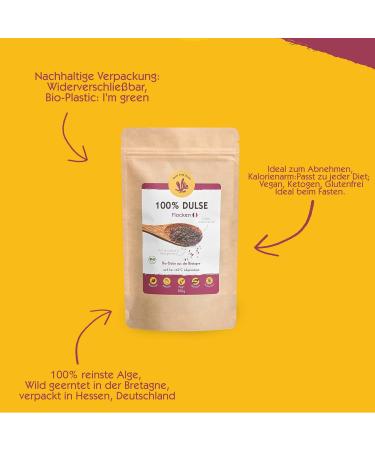 Bio Dulse Powder 100g - Wildly Harvested in Brittany France | Nutrient-Rich Vegan & Gluten-Free Seaweed | Perfect Salt Replacement & Iodine Source - Buy Online on GoSupps.com