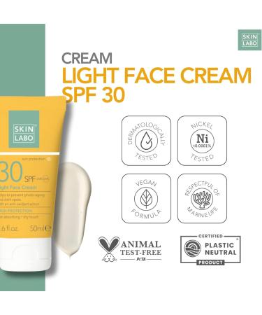 SkinLabo - Face Cream SPF 30 Protects from UVA and UVB Rays Prevents Photoaging and Dark Spots Antioxidant Action with Hyaluronic Acid Ethyl-Ascorbic Acid - 50 ml - Buy Online on GoSupps.com
