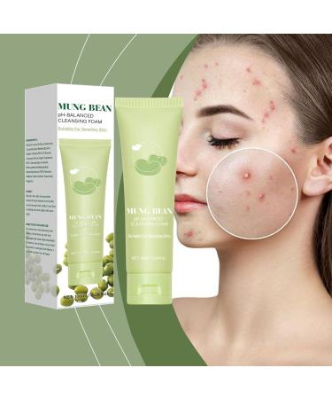 Mousse nettoyante aux haricots mungo avec pH quilibr nettoyant pour le visage nettoyant efficace pour le visage rafra chit et nourrit les peaux lisses pour les peaux sensibles (1 pi ce) - Buy Online on GoSupps.com