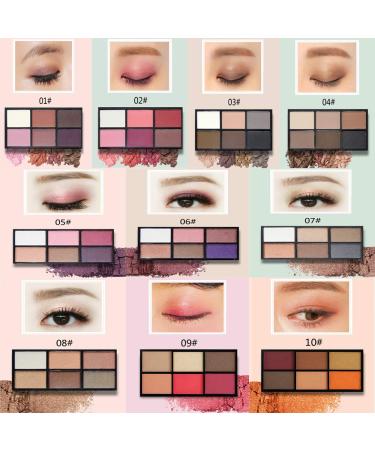 Mallofusa 6 Colors Eye Shadow Palette - Shimmer, Matte & Smokey Shades - 0.42 oz Makeup Kit - Buy Online on GoSupps.com