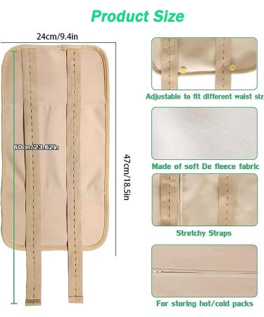 Organic Castor Oil Packs for Waist Reusable Castor Oil Pack Wrap for Liver Detox Castor Oil Pack Kit with Storage Bag for Insomnia Constipation Inflammation(Khaki Oil Not Included) (style 1) - Buy Online on GoSupps.com