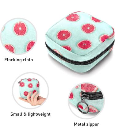 Womens Bonds Storage Pockets Stillpad Holder - Portable Period Kit Bag in Grapefruit Disc Pattern | Feminine Product Organizer for Women & Girls - Buy Online on GoSupps.com