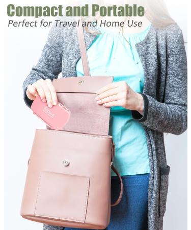 Portable Travel Pill Organizer - Mooyue Compact Daily Pill Box Stylish Vitamin Case with Sticky Labels - Perfect for Travel (Pink - Buy Online on GoSupps.com