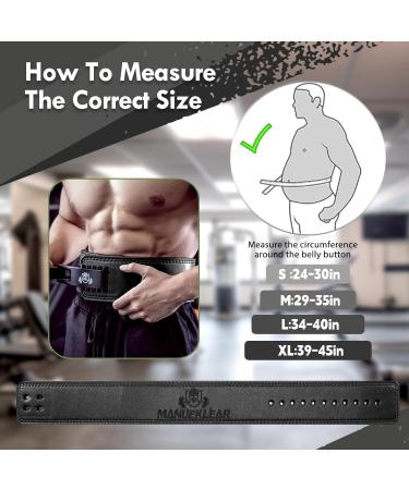 Manuklear 10mm Leather Lift Belt - Premium Weight Lifting Belt for Men & Women XL Black Ultimate Gym & Bodybuilding Support - Buy Online on GoSupps.com