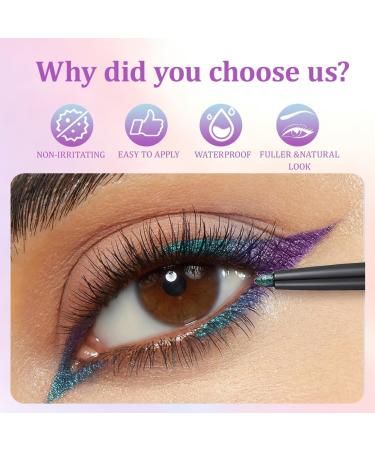 2 Pi ces Crayon Eyeliner Waterproof Rotatifs Crayons Ombre Paupi res lumineux Effet longue Dur e Couleur D grad e Avec Applicateur - Buy Online on GoSupps.com