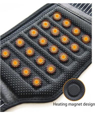 XWSM Self-Heating Magnet Therapy Back Support Belt - Adjustable Lumbar Support Waist Trainer for Men & Women | Black Medium - Buy Online on GoSupps.com