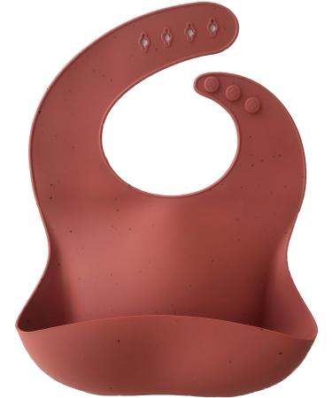 Silicone Baby Bibs Set of 2 | Scandi Colours | Easy Clean Super Soft Bib | Food Grade Silicone for Baby/Toddler | White/Rust - Buy Online on GoSupps.com