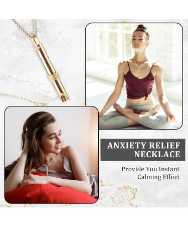 Anapana Breathing Necklace Set for Anxiety Relief and Mindful Meditation - Gold & Silver - Buy Online on GoSupps.com