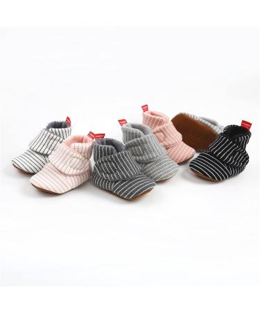 TMEOG Baby Booties Slippers | Infant Boots for Boys & Girls | First Walking Shoes | Winter Sock Crib Shoes | 12-18 Months | Black - Buy Online on GoSupps.com