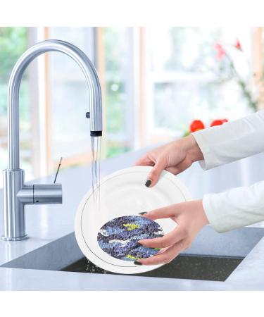 3-Pack Cleaning Kitchen Sponges Oval Colorful Camouflage Kitchen Cellulose Dishwashing Wood Pulp Cotton - Buy Online on GoSupps.com