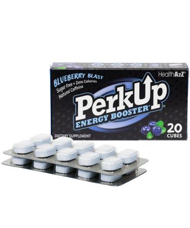HealthA2Z PerkUp Energy Booster | Melt-in-mouth Cubes with 50 mg Natural Caffeine & B Vitamins for Energy Focus & Productivity | A Healthy Alternative to Coffee & Energy Drinks