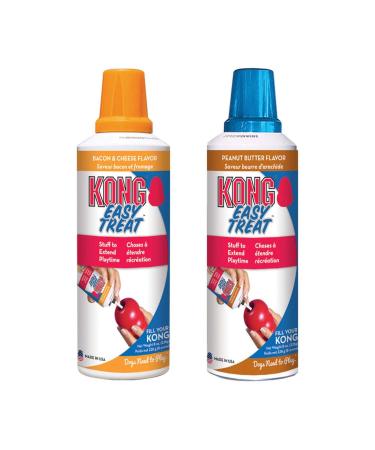 KONG - Easy Treat - Dog Treat Paste - 8 Ounce (2 Pack) Peanut Butter with Bacon and Cheese