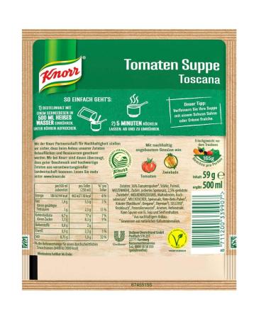 Knorr Gourmet Soup Toscana - Delicious Tomato Soup (9 Pack) | No Additives or Dyes - 65.67g Each - Buy Online on GoSupps.com