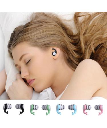 Erhigher Earplugs Ergonomic Silicone Ear Plugs 25 DB Noise Reduction Waterproof Reusable Dust-proof Hearing Protection Earplugs for Work Sleep Study Focus Snoring Parties Black - Buy Online on GoSupps.com