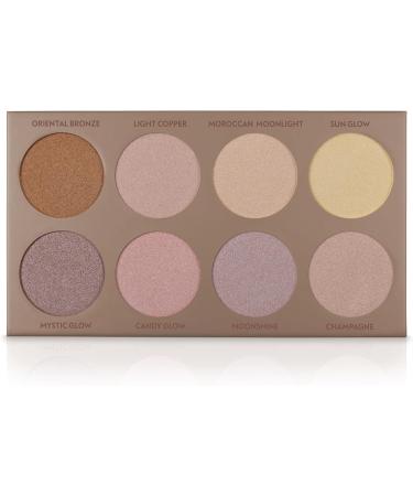 Luvia Cosmetics Professional "Prime Glow" Makeup Highlighter Palette - For All Skin Types - 8 Exclusive Brilliant Powder Colors - Vegan/No Tested on Animals - Buy Online on GoSupps.com