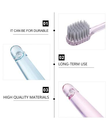 6-Pack Firm Bristle Adult Toothbrushes with Crystal Handle | Premium Oral Health Care - Buy Online on GoSupps.com