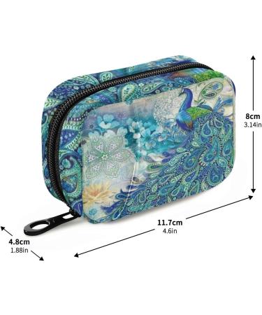 Buy Beautiful Peacock Travel Pill Organizer | 7-Day Weekly Pill Box & Vitamin Holder for Easy Medicine Management - Buy Online on GoSupps.com