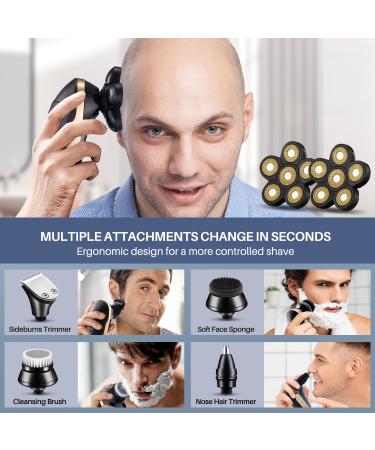 Bald Men's Cordless Rotary Electric Head Shavers - Waterproof & Rechargeable - Buy Online on GoSupps.com