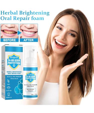 Furzero Herbal Brightening Oral Repair Foam - Whitening Mousse Toothpaste for Teeth Whitening (3PCs) | Boost Your Smile - Buy Online on GoSupps.com