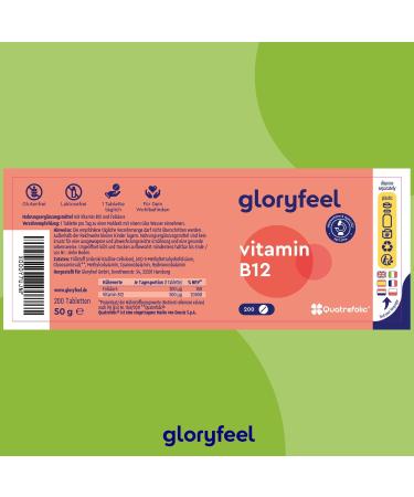 Premium Vegan Vitamin B12 Tablets (200 pcs) - Bioactive Forms + Folic Acid 5-MTHF - 500 g Pure B12 Daily Dose - Lab Tested & Additive-Free - International Shipping - Buy Online on GoSupps.com