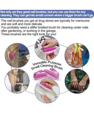 Stiff Bristles Nail Brush Set - Ideal for Mechanics, Gardeners, and Home Use - 4 Pack Pink - Buy Online on GoSupps.com
