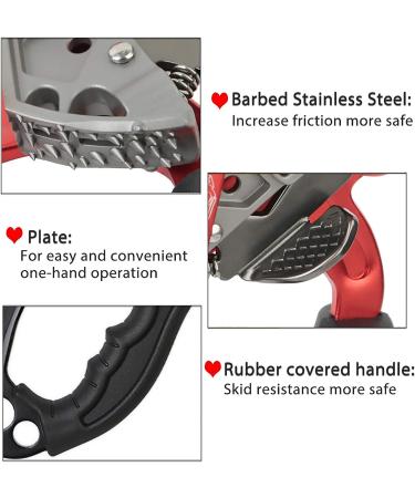 AOKWIT Climbing Ascender Right Hand Black - Aviation Light Alloy Rappelling Belay Gear for Rock Climbing, Tree Arborist, SRT Climbing - Handle Clamp Included - Buy Online on GoSupps.com