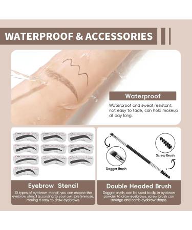Microblading Eyebrow Pen - 2-in-1 Ultra Fine Tip Pencil & Stencil Kit for Natural Waterproof Eyebrow Makeup - Dark Brown - Buy Online on GoSupps.com