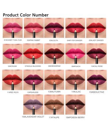 C-BEAUTIFUL 18 Colors Lip Liners Pencil Set | Waterproof Long Lasting Matte Lipliners | Premium Makeup Pencils with Sharpeners - Buy Online on GoSupps.com